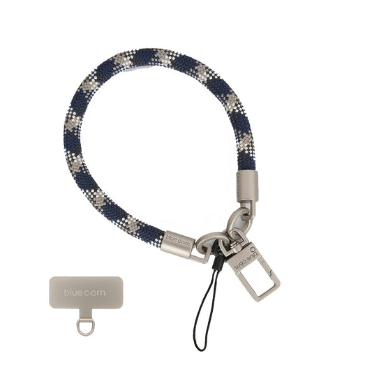 Blue and white stripes Climbing Rope Phone Strap