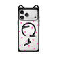 Black & Pink Stars Cat Ear Case - 猫耳 - Magnetic