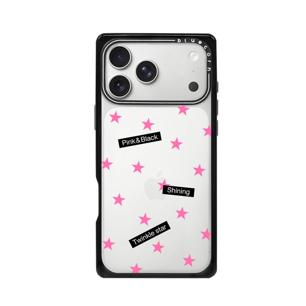 Black & Pink Stars - 黑糖布丁 - Non-Magnetic