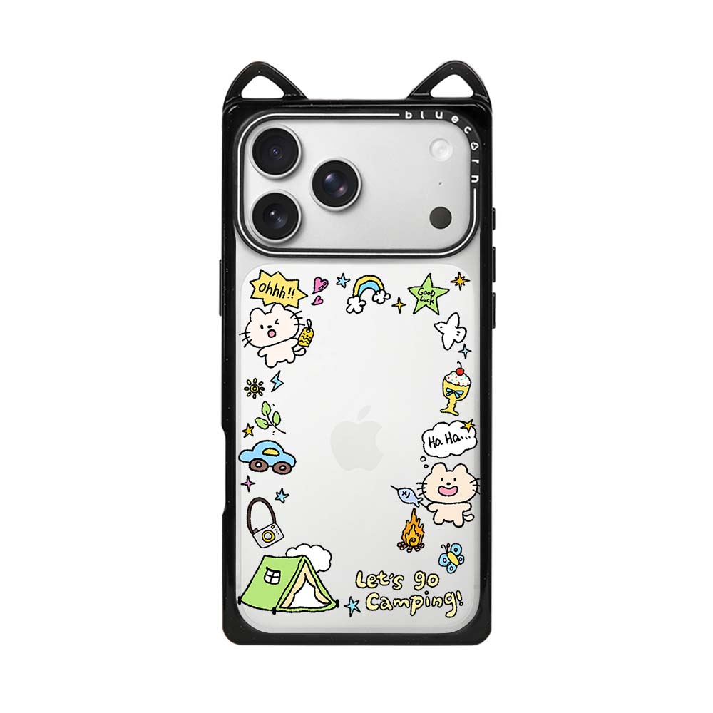 Spring Picnic Frames Cat Ear Case - 猫耳 - Non-Magnetic