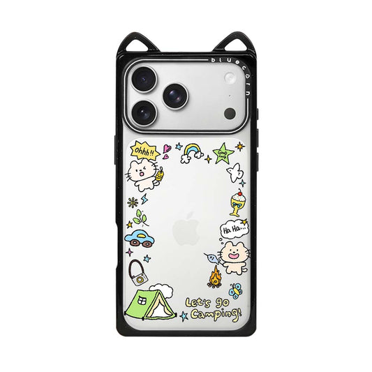 Spring Picnic Frames Cat Ear Case - 猫耳 - Non-Magnetic