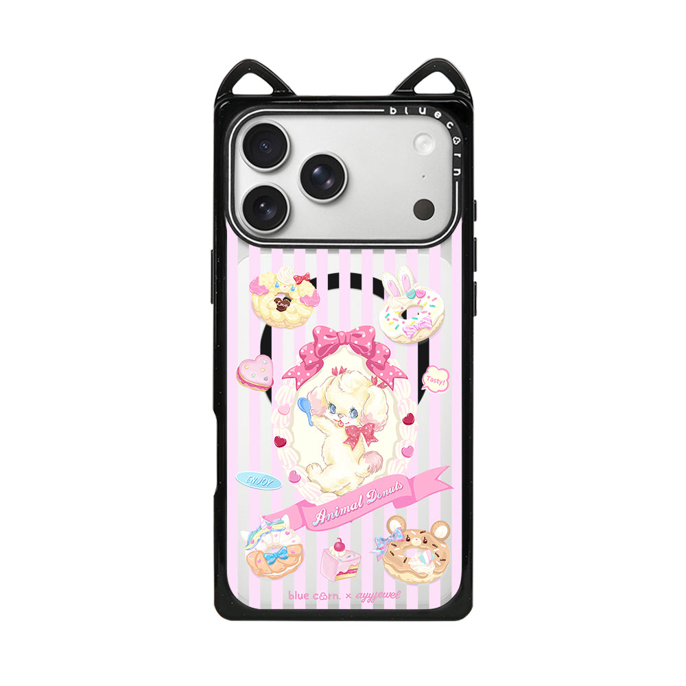 Animal Donuts Cat Ear Case - 猫耳 - Magnetic