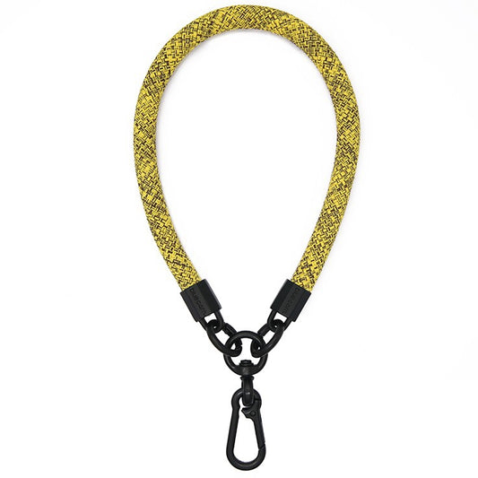 Yellow And Black Grain Climbing Rope Phone Strap