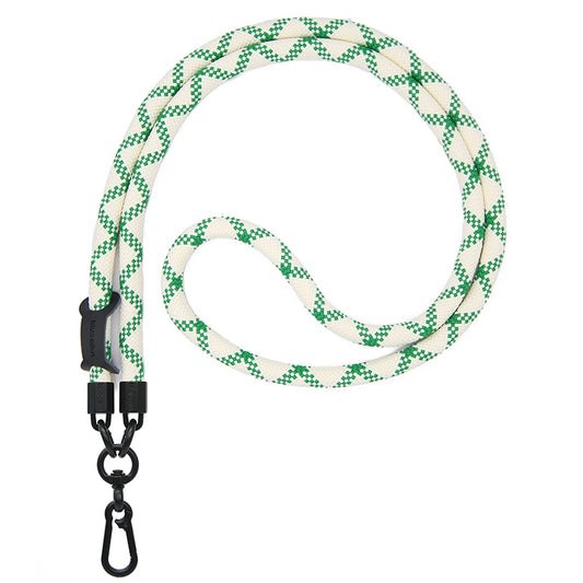 White and Green Crossbody Phone Climbing Rope with Card