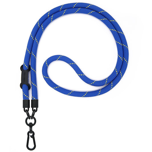 Blue and Yellow Crossbody Phone Climbing Rope with Card